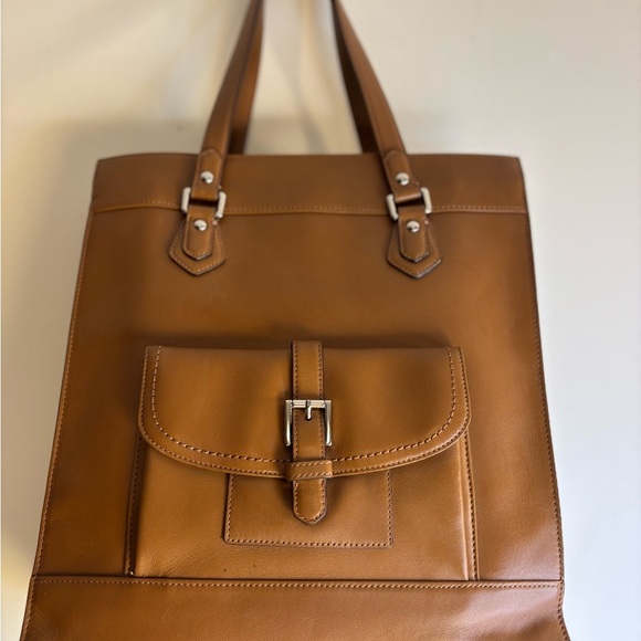 Coach Cognac Leather Charlie Tote Bag - Picture 3 of 16